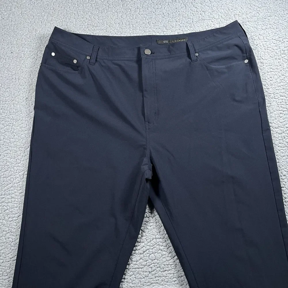 J‎ Hilburn Mens Pants 40x29 Blue Golf Stretch Chino Tech STU